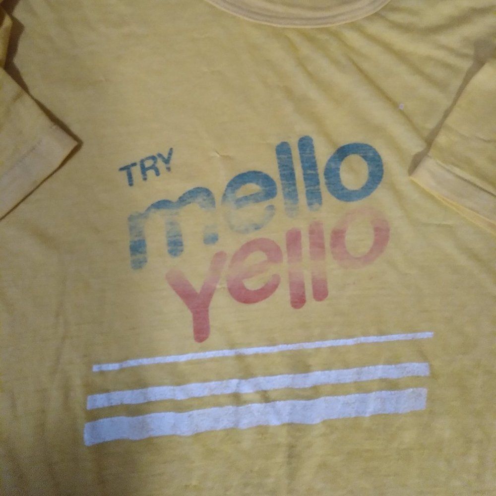 Vintage 80s Try Mello Yello Logo T-Shirt